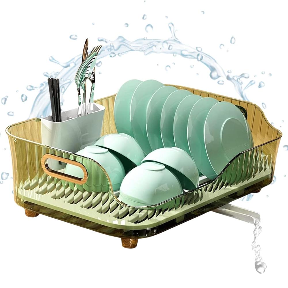 Escurridor de Platos Con Drenaje Giratorio Karina Verde 440VR01