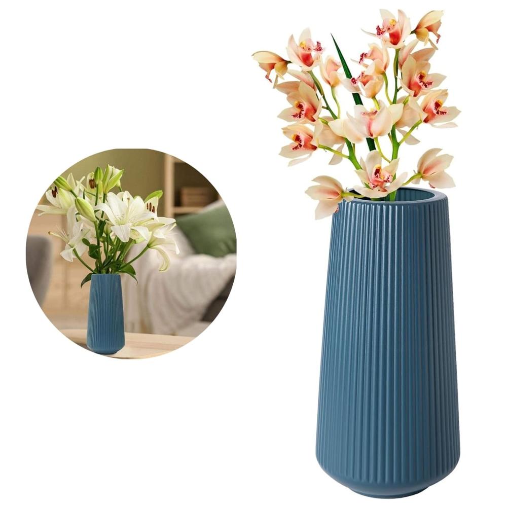 Florero Decorativo Modelo Axis Lineal Largo Azul 291LZN11