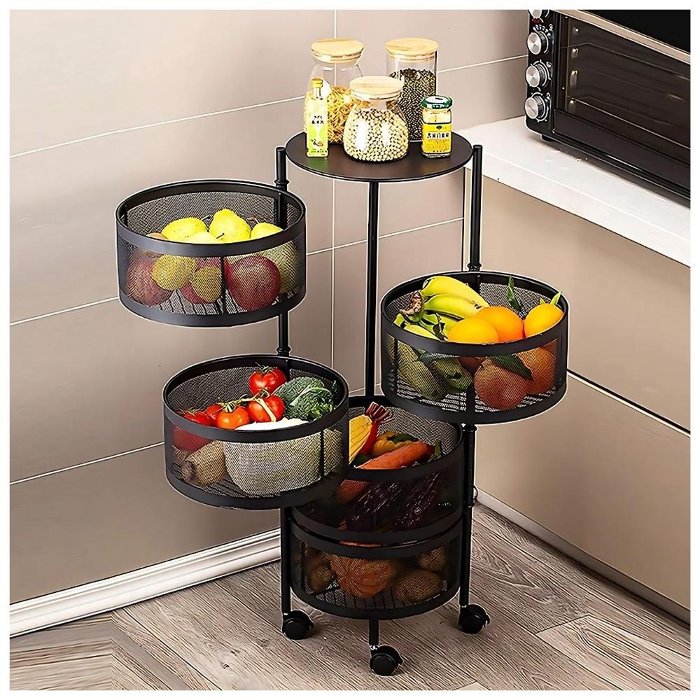 Organizador de Verduras Frutas Multiusos con Ruedas 5 niveles