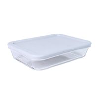 Taper de Vidrio Rectangular con Tapa Gris 700ml