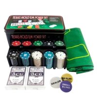 Poker 200 Fichas Caja Metal Numeradas