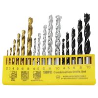 Juego De Brocas Kamasa Madera,Concreto y Metal 16 Pzs KM1065