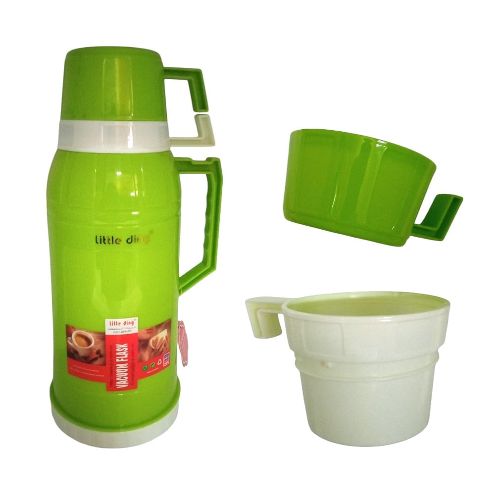 Termo de 1800ml con 2 Tazas Verde