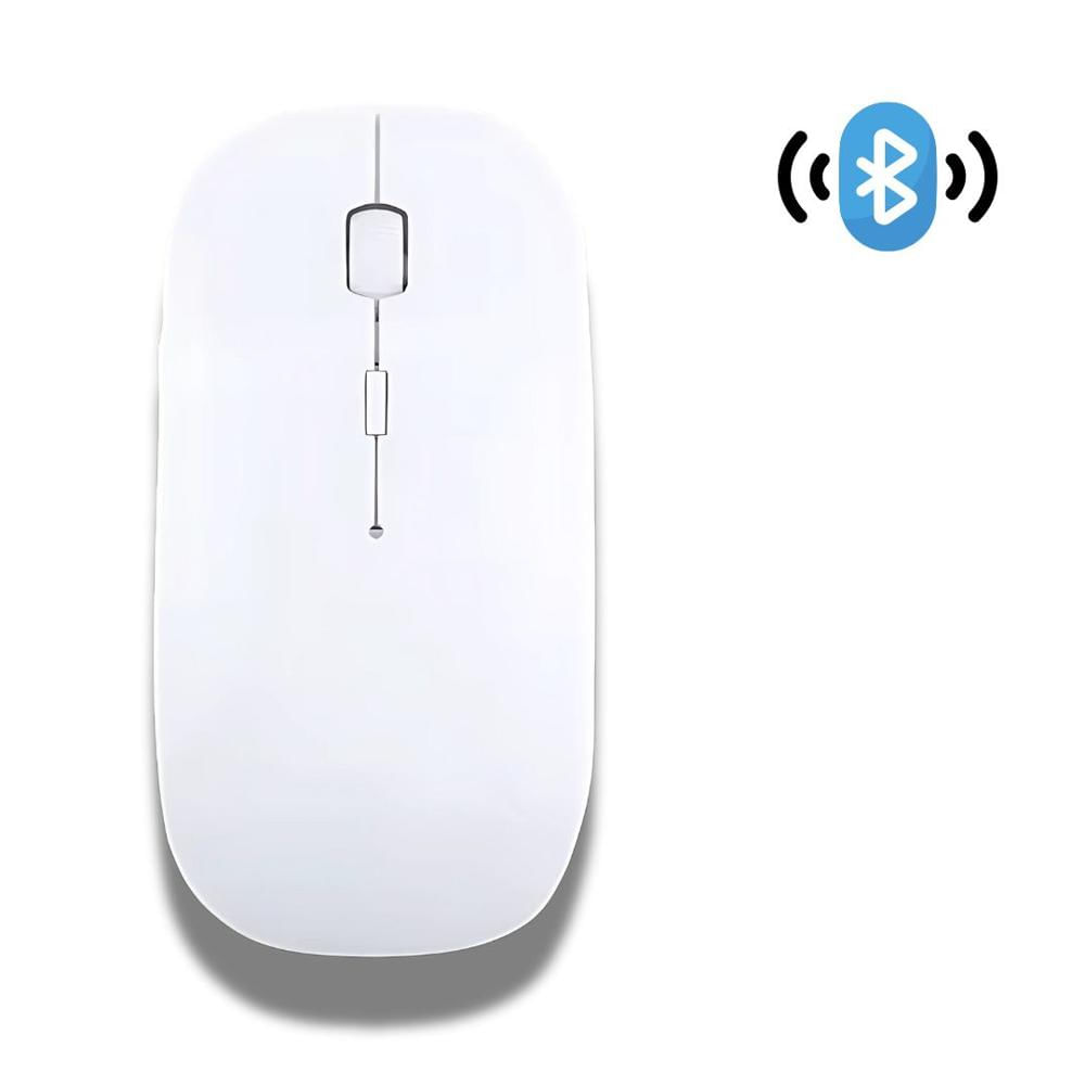 Mouse Óptico Inalámbrico Slim Ergonómico Conectividad Bluetooth Blanco