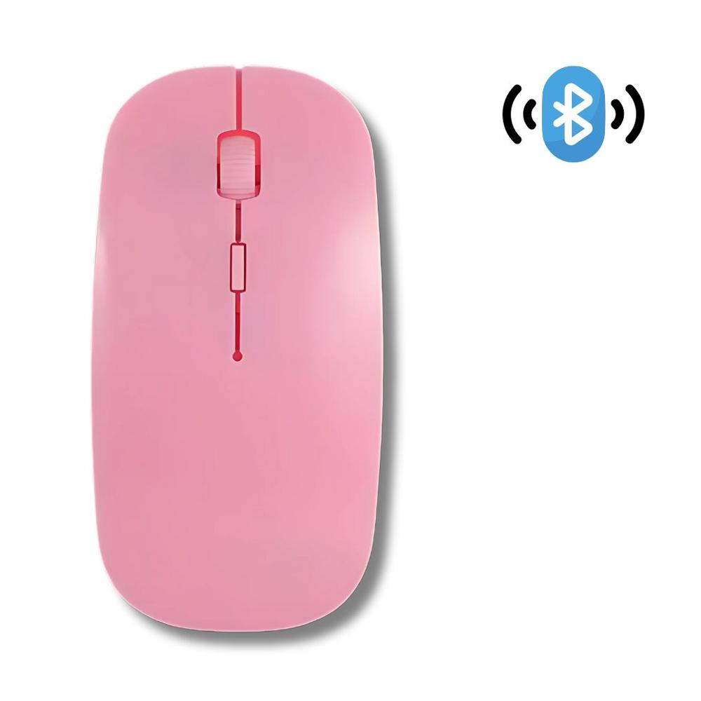Mouse Óptico Inalámbrico Slim Ergonómico Conectividad Bluetooth Rosado
