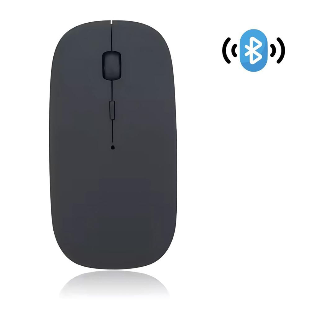 Mouse Óptico Inalámbrico Slim Ergonómico Conectividad Bluetooth Negro
