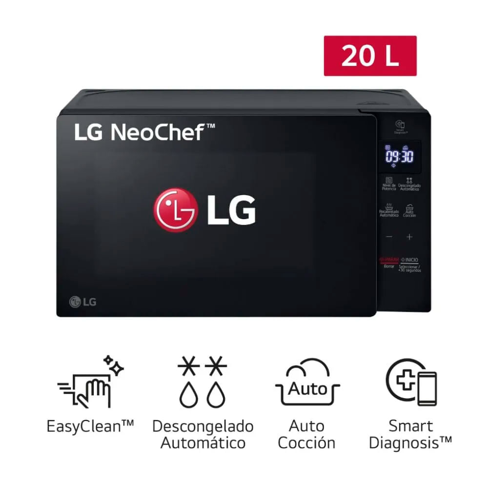 Horno Microondas LG MS2032GAS 20 Litros con EasyClean