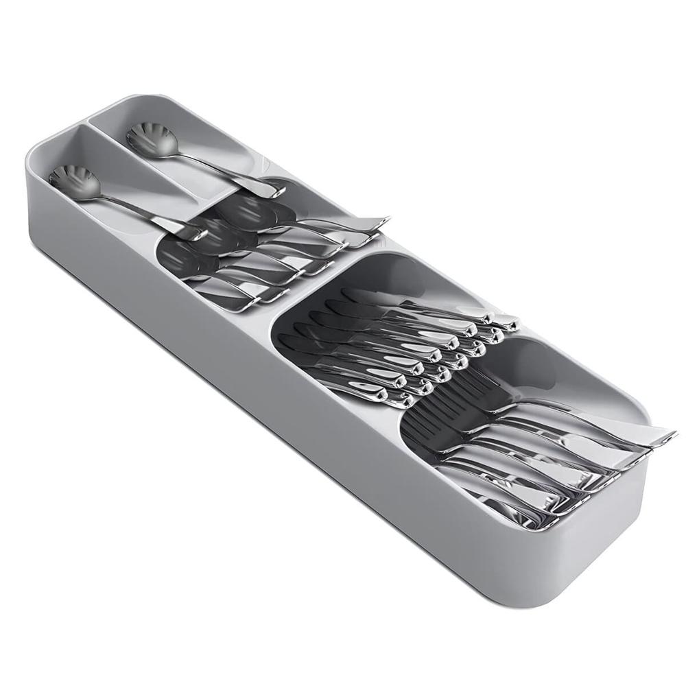 Porta Cubiertos Lineal Organizador De Cajones Gris 94GR01