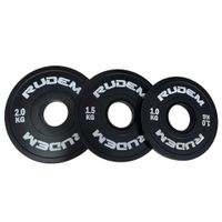 Discos Fraccionales Negros - Juego 1kg,1.5kg,2kg Rudem