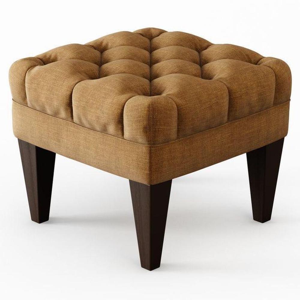 Puf Capitone Jeremias Rectangular - Marron