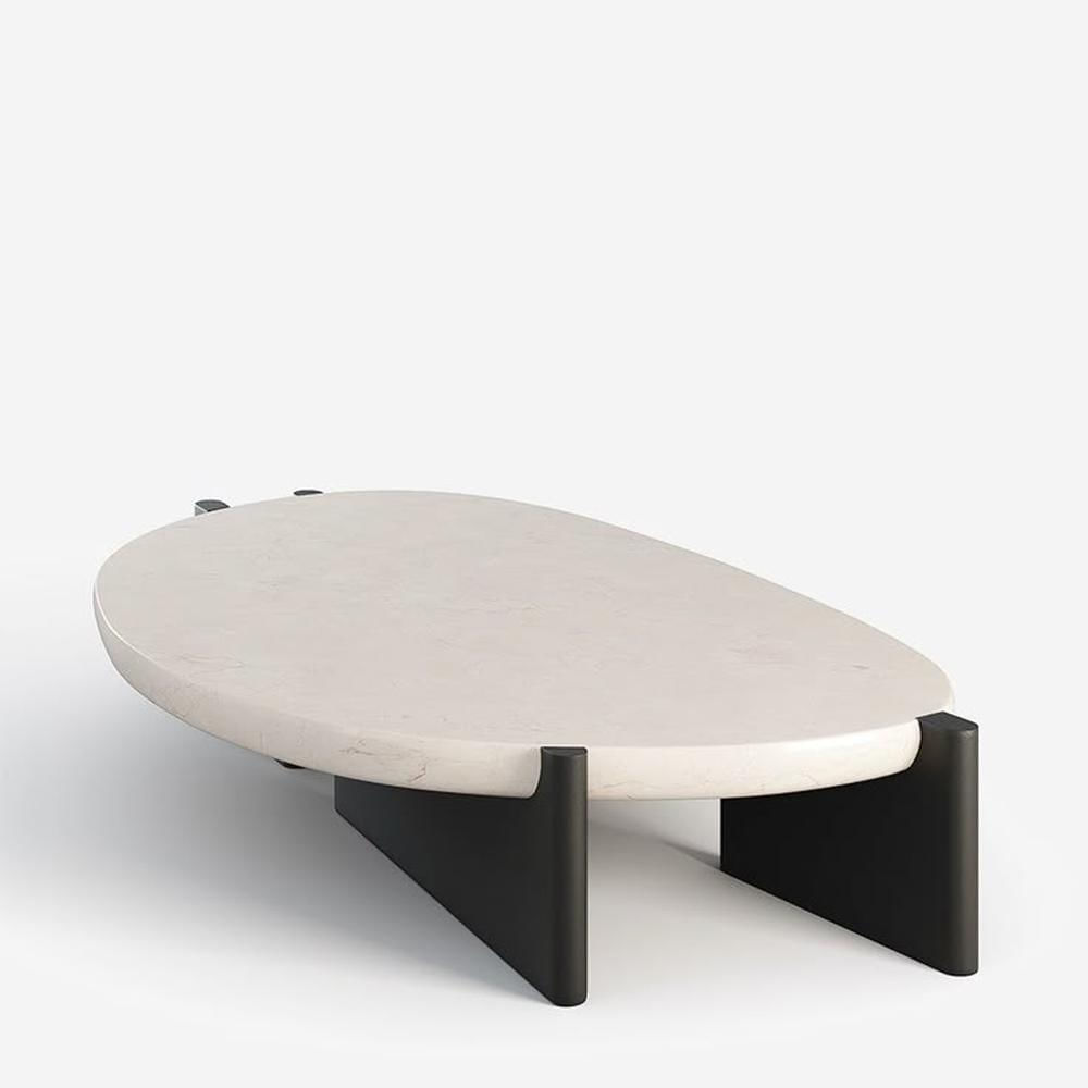 Mesa de Centro Carlyle - Marrón y Blanco