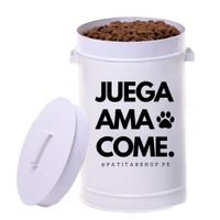 Contenedor de alimentos XL para Mascotas hasta 20kg Juega, Ama, Come