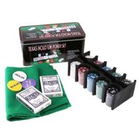 Set Poker 200 Fichas Caja Metal Poker Chips Juegos