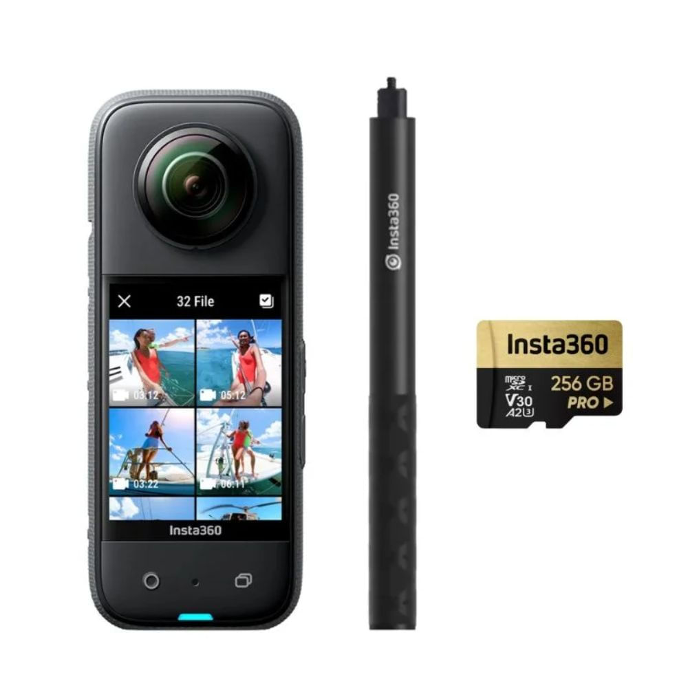 Insta360 X3 + Selfie Stick 114CM + Memoria 256GB Extreme Pro