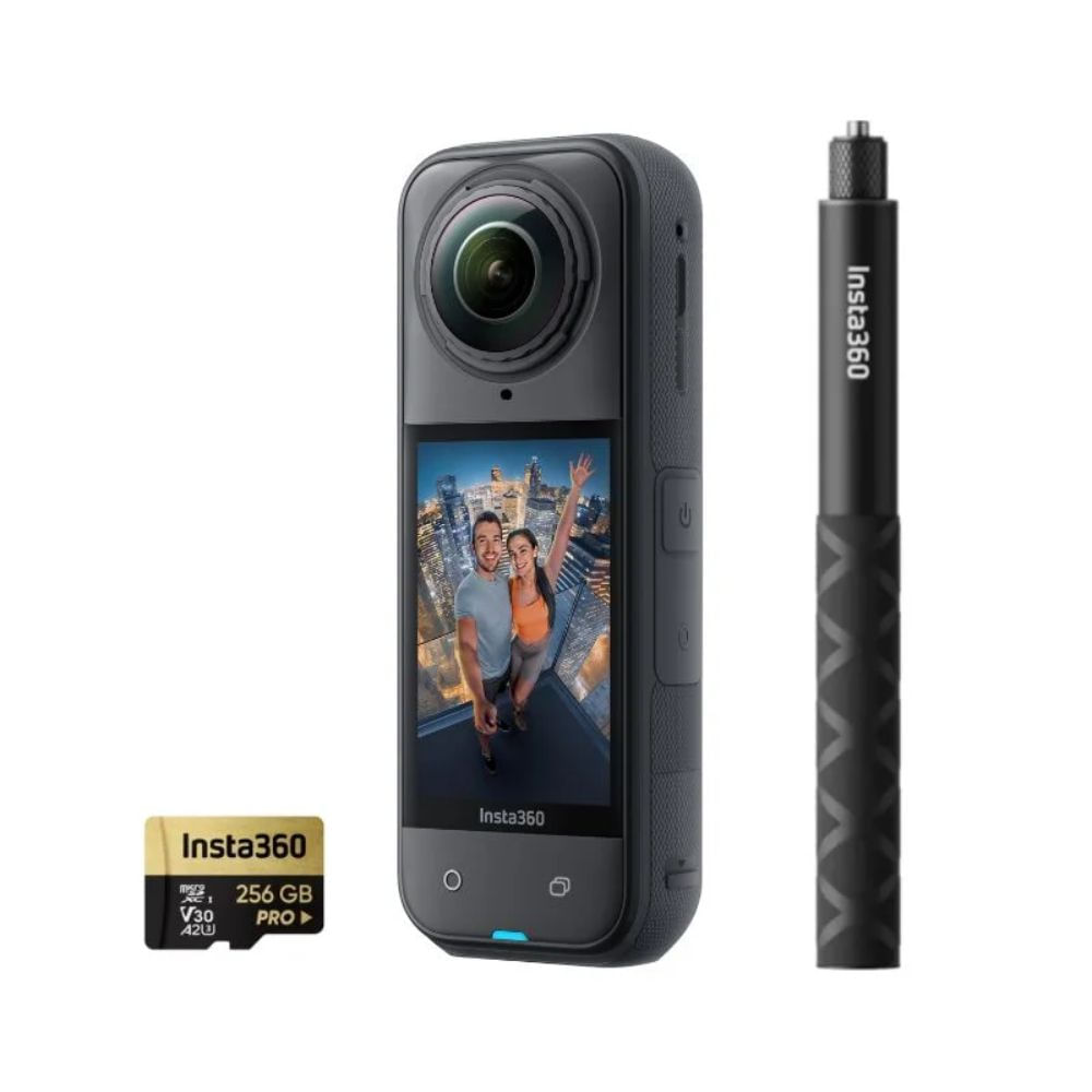 Insta360 X5 - Selfie Stick 114CM - Memoria 256 GB Extreme Pro