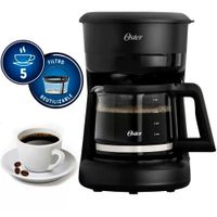 Cafetera Oster 5 Tazas con Filtro Reutilizable BVSTDCS51B