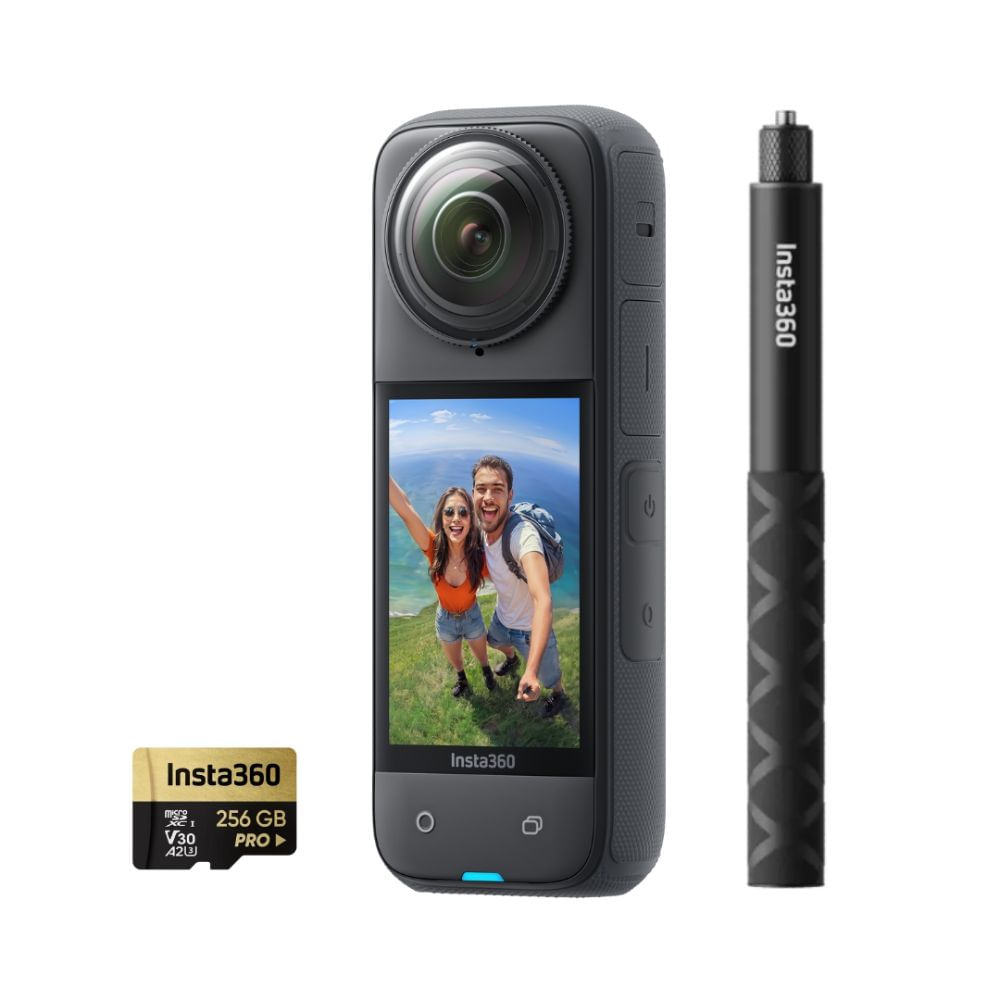Insta360 X4 - Selfie Stick 114CM - Memoria 256GB Extreme Pro