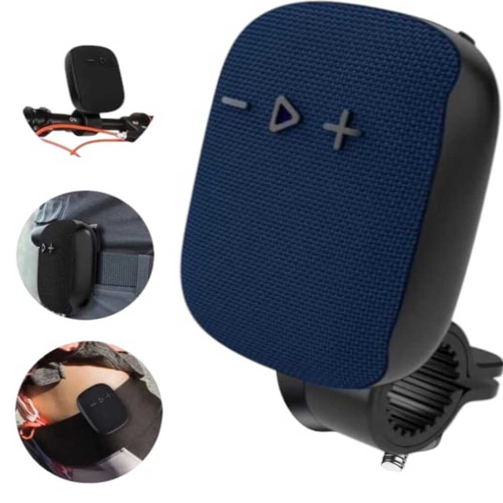PARLANTE BLUETOOTH PORTATIL PARA BICICLETA Y MOTO - AZUL