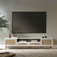 Mueble de TV Vintage 80"" Roboko Blanco R&R MUEBLES