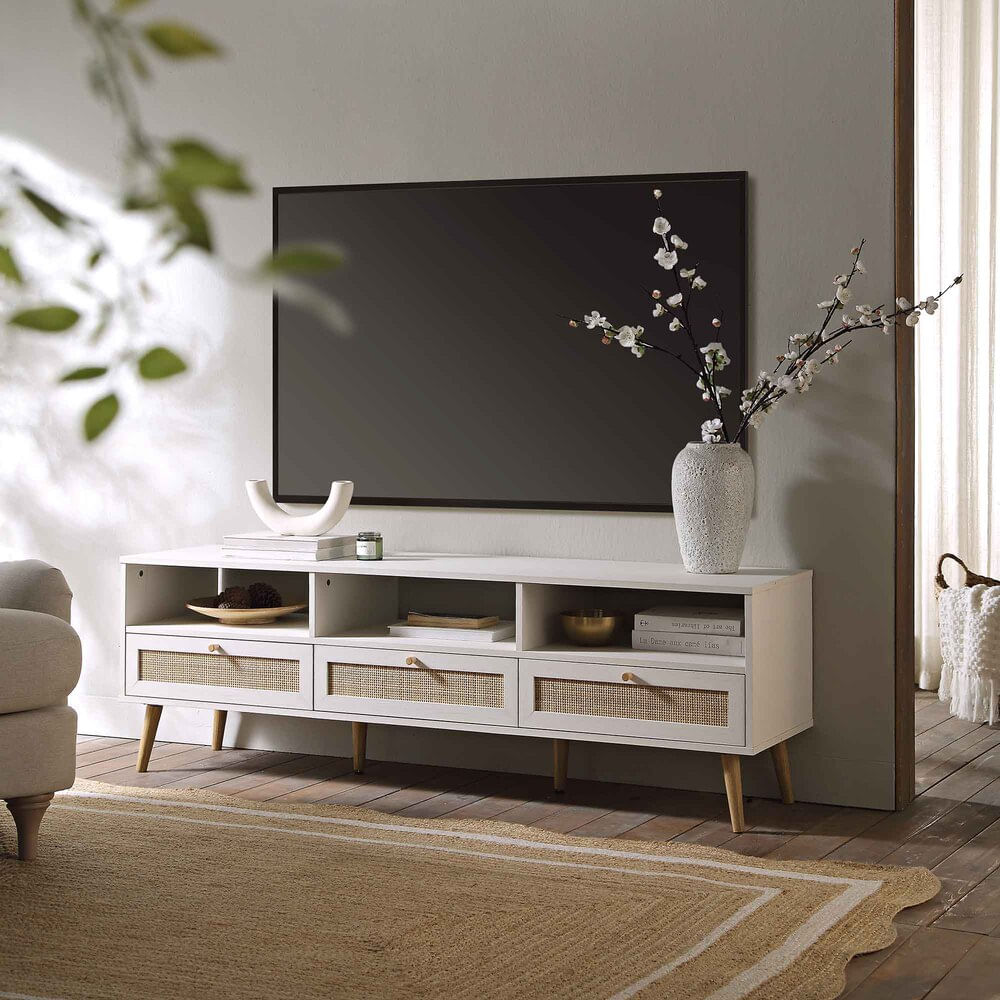Mueble de TV Vintage 65"" Izutsumi  Blanco R&R MUEBLES