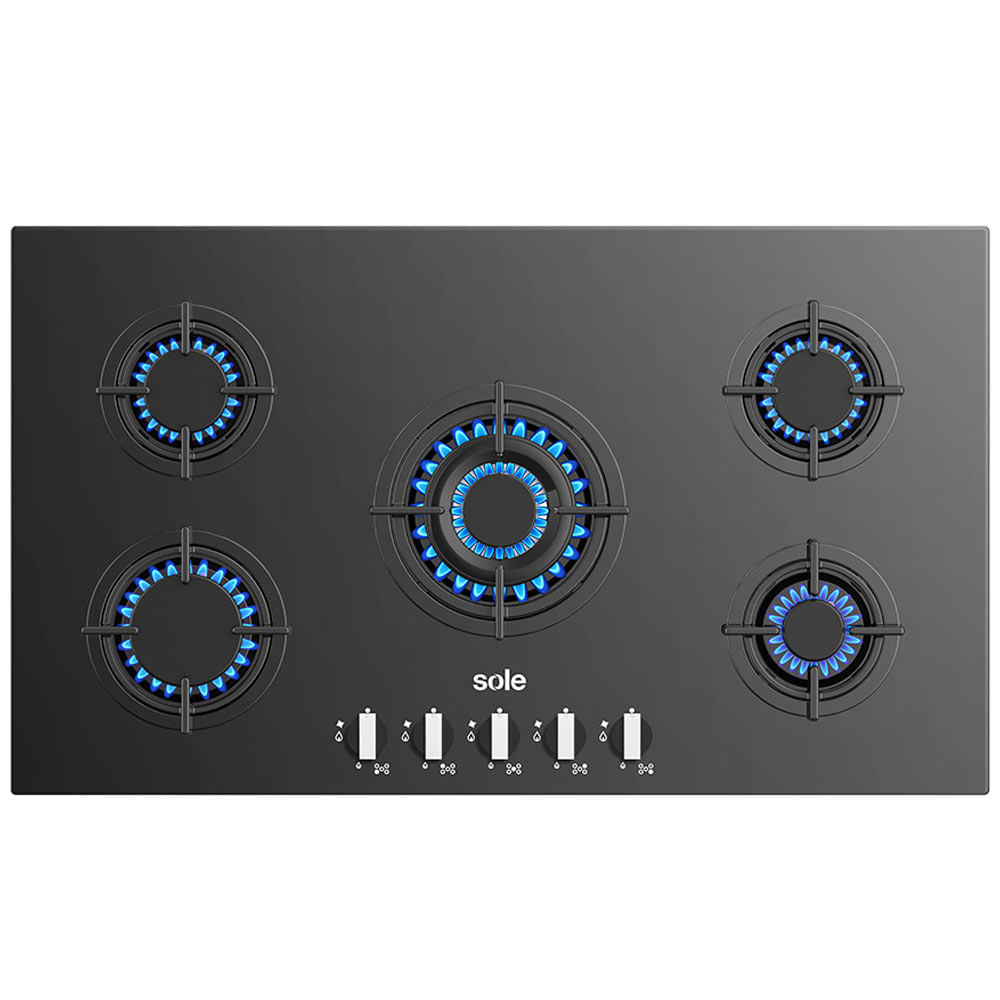 Cocina a Gas SOLE 5 Quemadores 3120SOLCO041 Negro