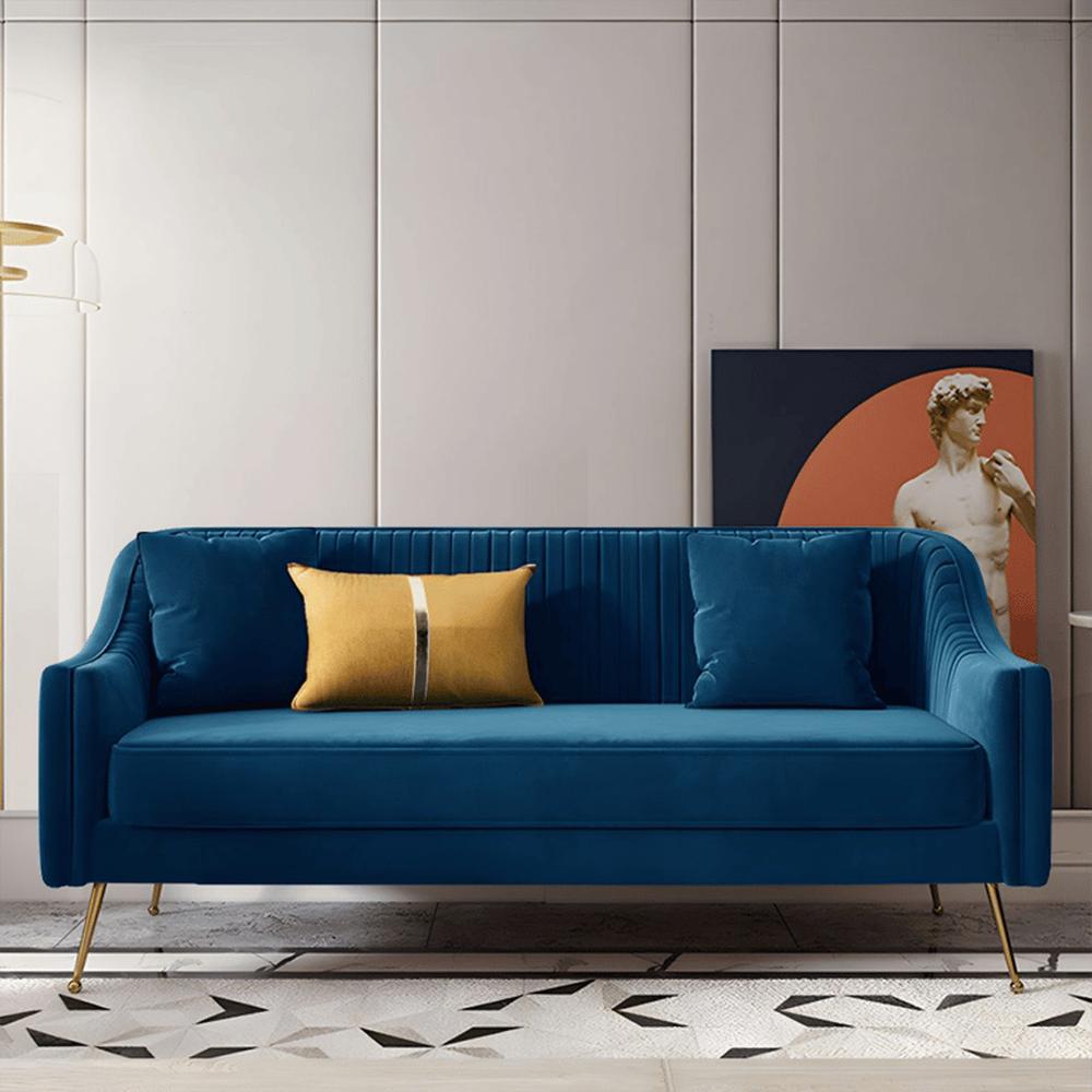 Sofa Aura Nordic 3 Cuerpos - Azul