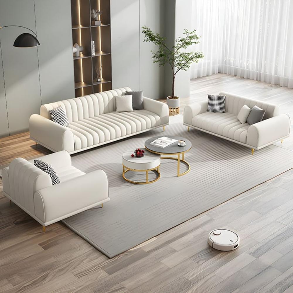 Sofá Tubular Plasencia 3 +2 + 1 cuerpos - Ivory