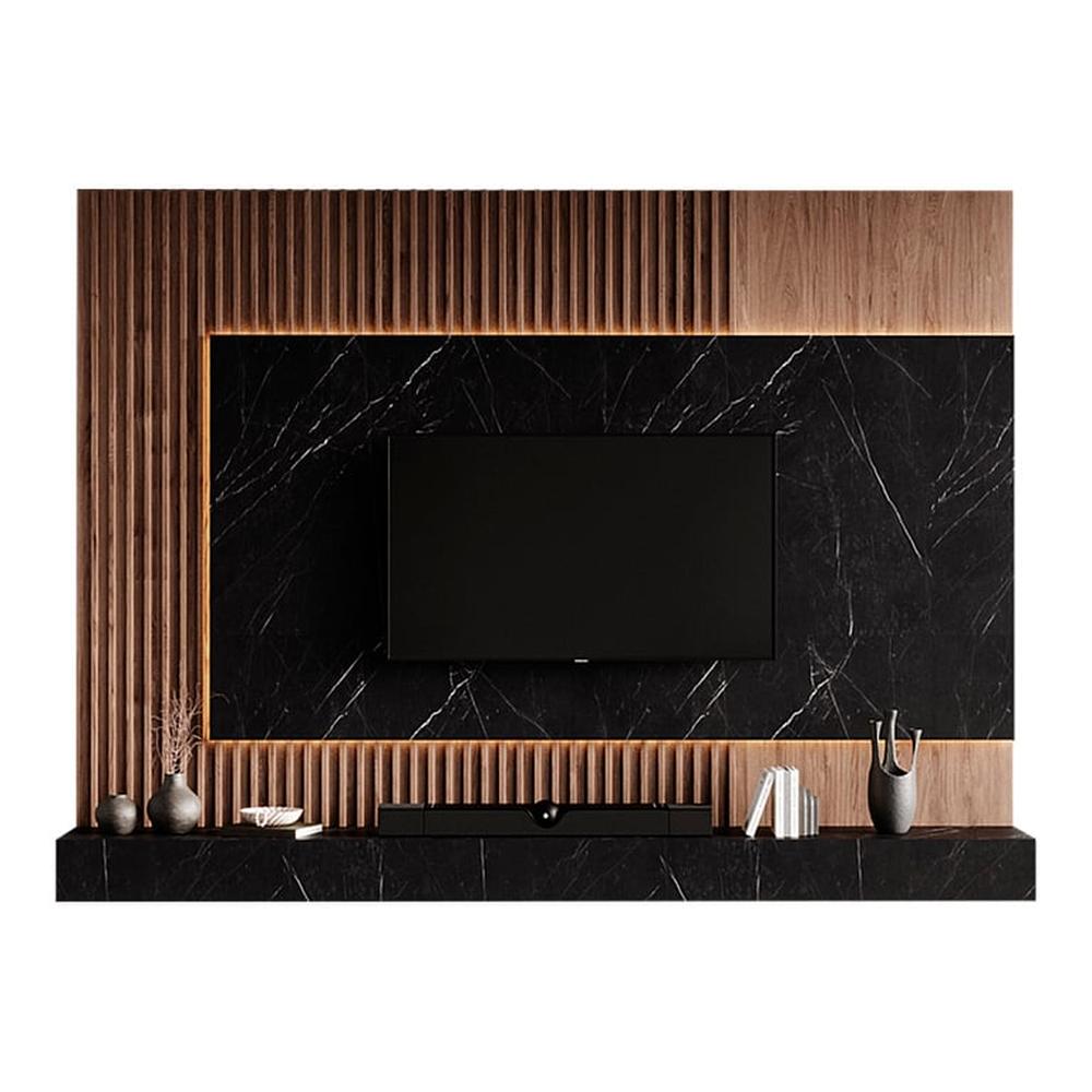 Centro de Entretenimiento Olet - Marrón y Negro