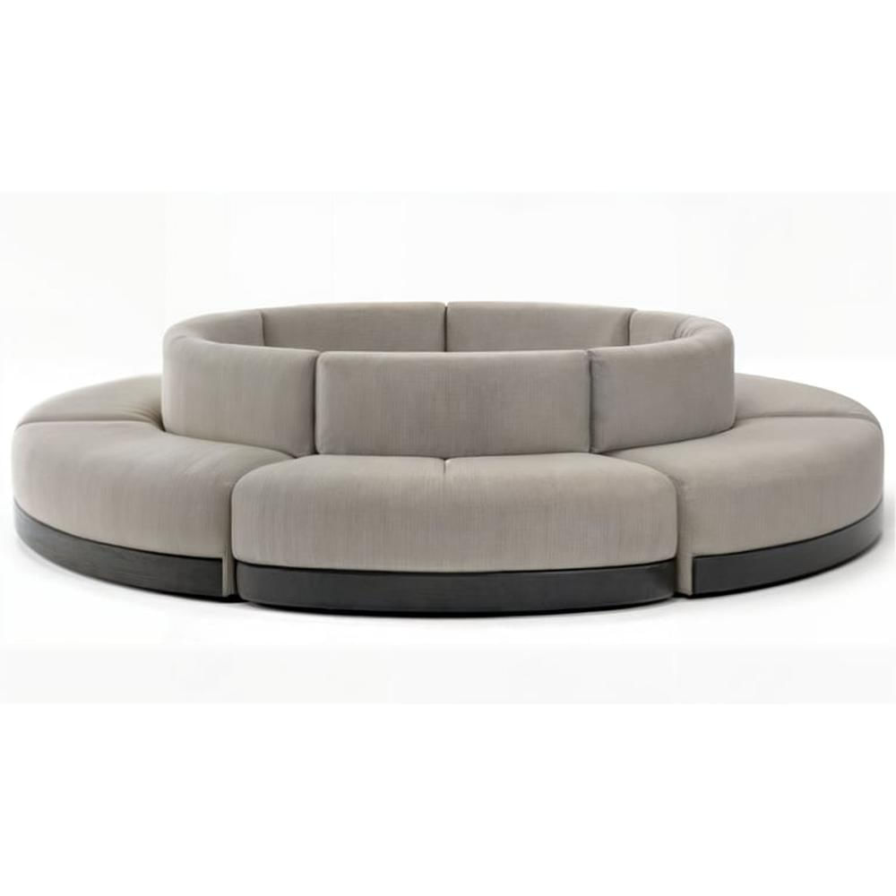 Sofá Garet Curvo Circular Modular - Gris
