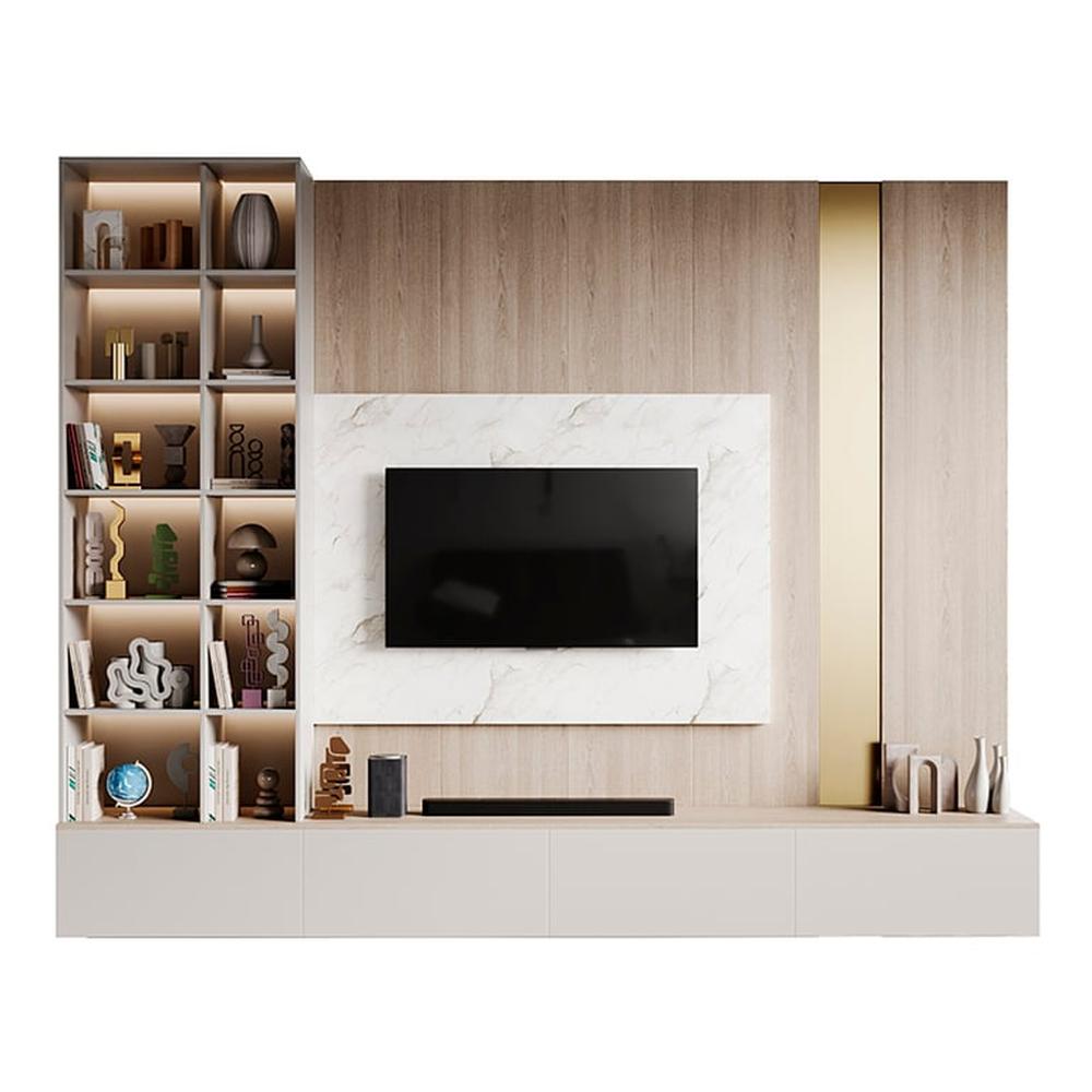 Centro de Entretenimiento Zulema - Marrón y Blanco