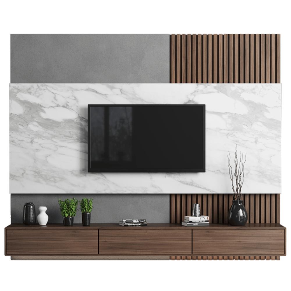 Centro de Entretenimiento Palermo con 3 Repisas - Moderno