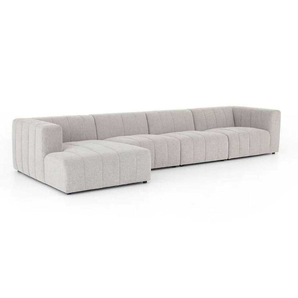 Sofa Seccional Gonzal 3 Cuerpos Izquierda + Puff - Ivory
