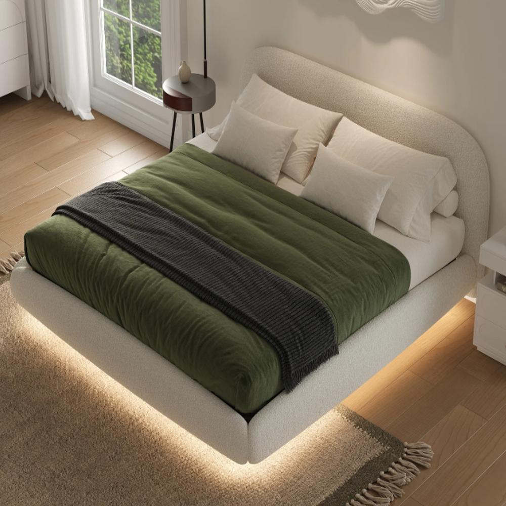Cama Merlet Iluminada Qs Plz - Beige