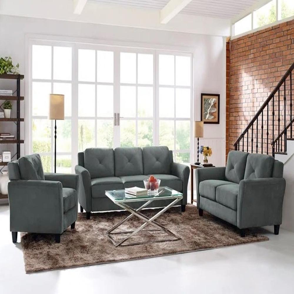 Juego de Sala 3-2-1 Cuerpos Patrik- Gris Claro