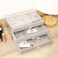 Organizador Acrílico para Joyas, Joyero Transparente con 3 Cajones