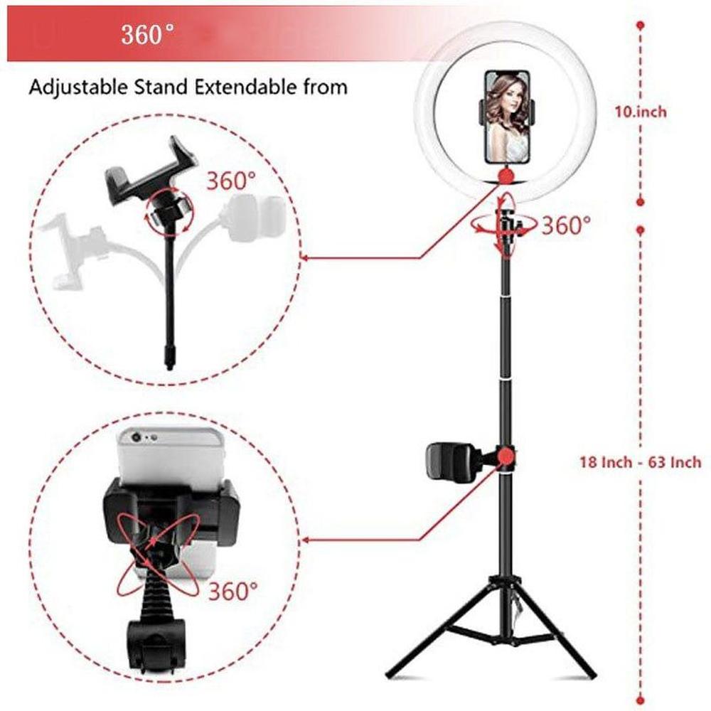 Aro anillo luz led 26cm + Tripode 2.10 mt para selfie