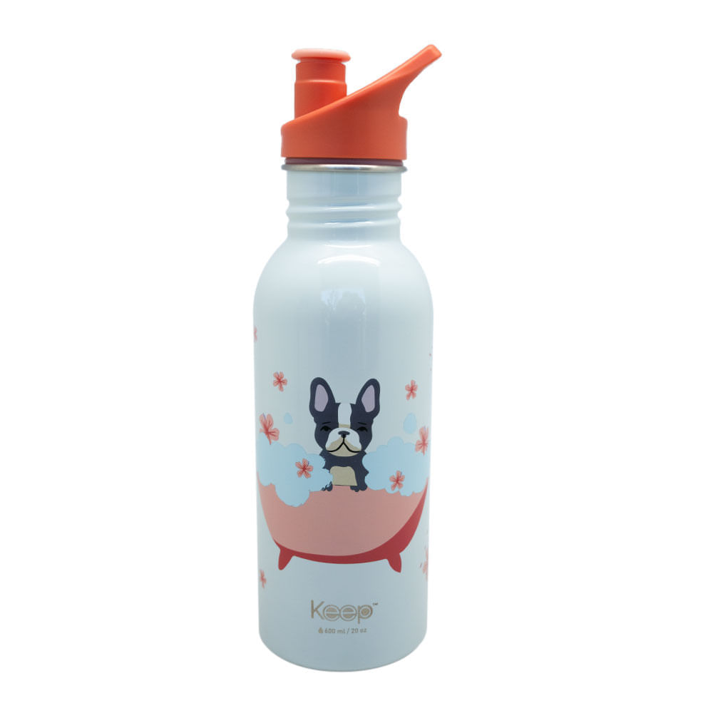 Botella KEEP Metálica 600ml Pet Flowers