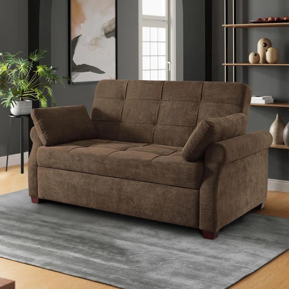 Sofá Cama Lineal Duquesa 1.5 Plz - Marrón