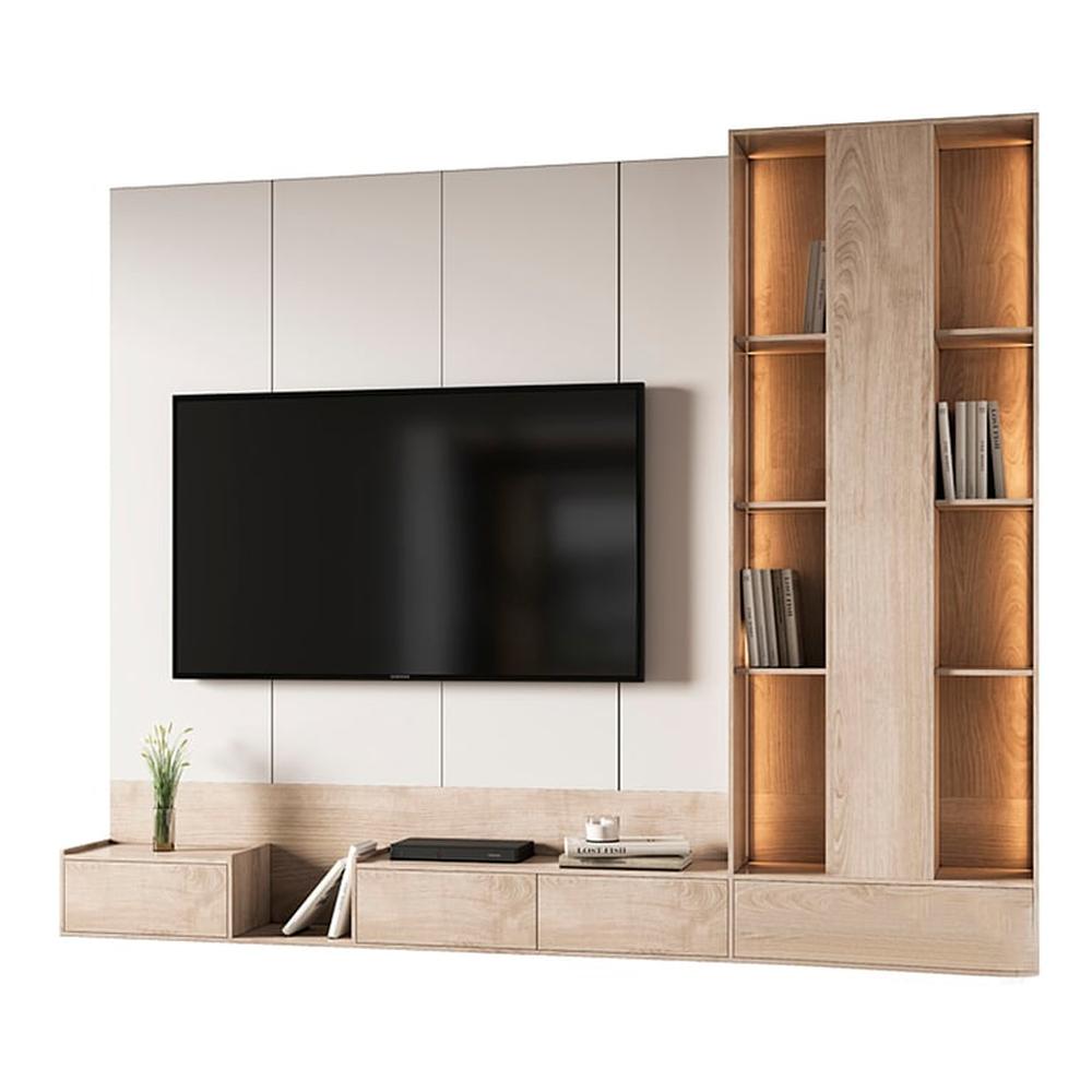 Centro de Entretenimiento Zoe - Blanco y Beige