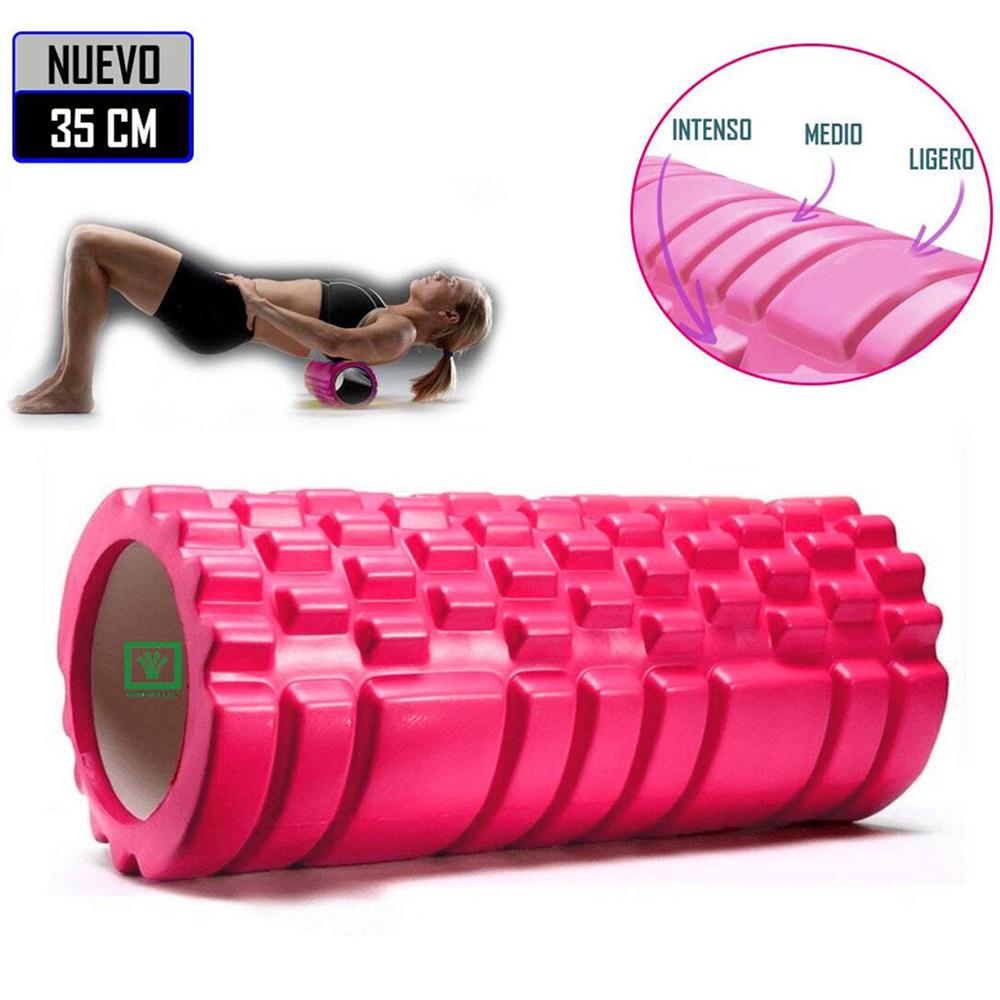 Foam Roller 35cm Rodillo de Espuma para Masaje Rosado