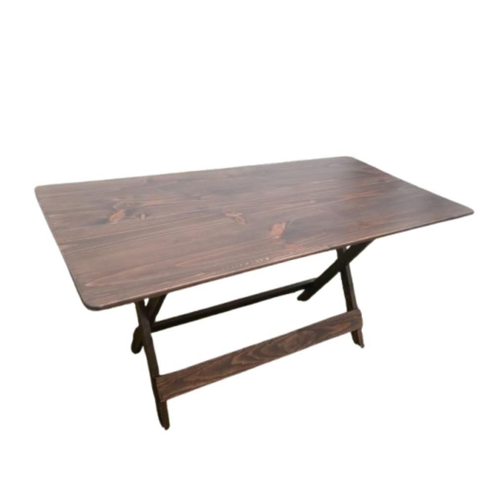 Mesa Plegable Premier 1.60 mts x 80cm en Marron Rustico