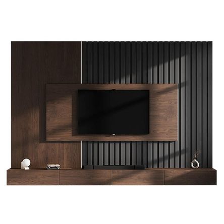 Centro de Entretenimiento Odin - Negro y Marrón Centro de Entretenimiento Odin - Negro y Marrón