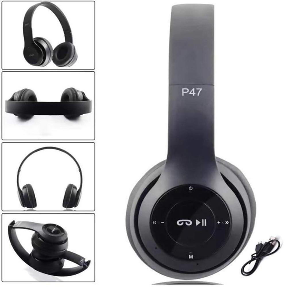 Audífonos P47 Bluetooth Deportivos para Ipad Tablet Telefono - Negro Audífonos P47 Bluetooth Deportivos para Ipad Tablet Telefono - Negro