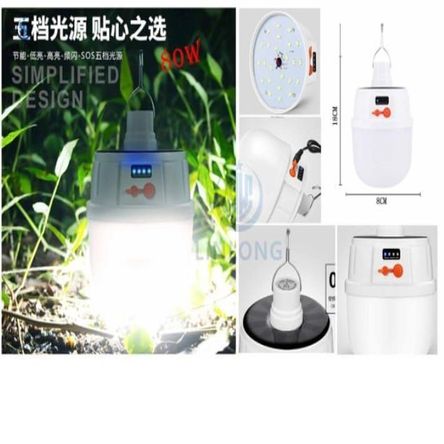 Foco Lampara Led Portatil Recargable Emergencia Solar 80W Foco Lampara Led Portatil Recargable Emergencia Solar 80W