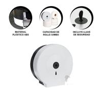 Dispensador de Papel Higiénico con LLave Color Blanco