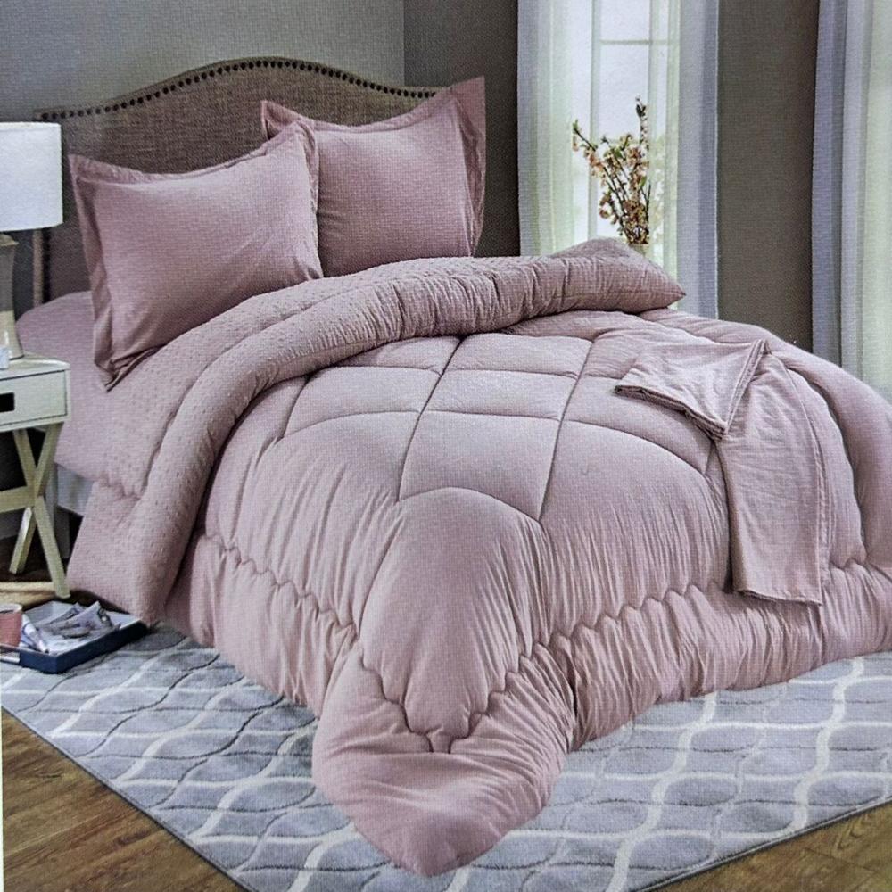 Set edredón Queen antiestrés de 5 pz 100% Algodón - U4