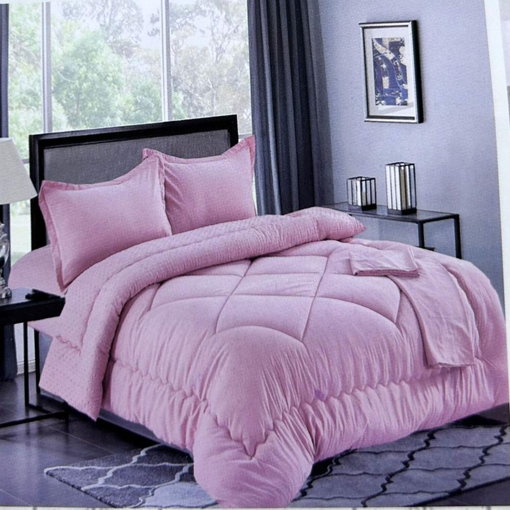 Set edredón Queen antiestrés de 5 pz 100% Algodón - U8