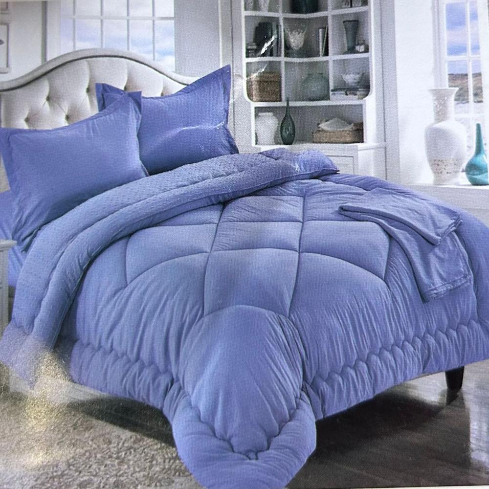 Set edredón Queen antiestrés de 5 pz 100% Algodón - U1