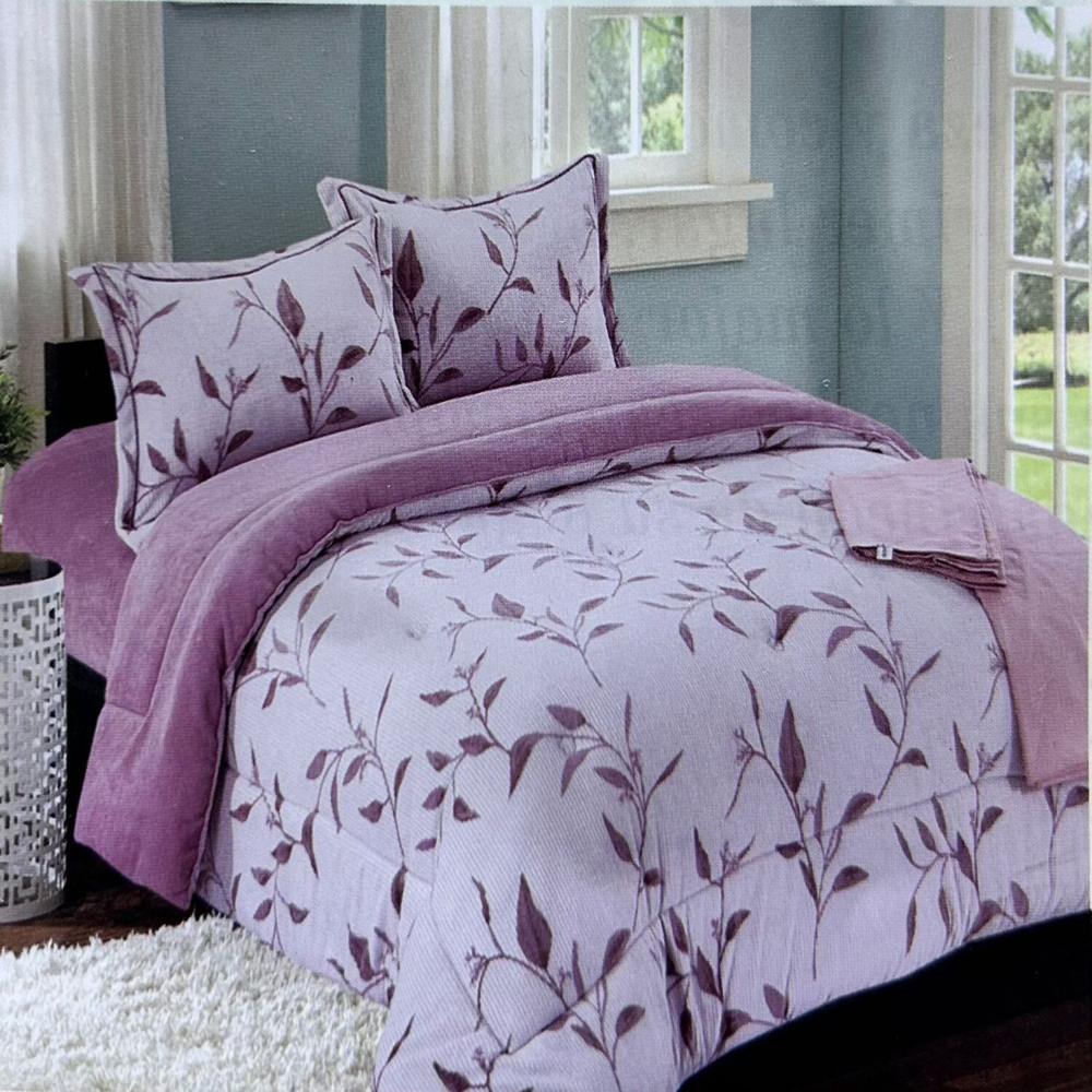 Set de Edredón 2 pz  piel de ángel con piel 5 piezas invierno - P10