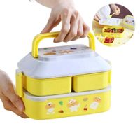 Lonchera Para Niños De 3 Divisiones Amarillo  250AM01